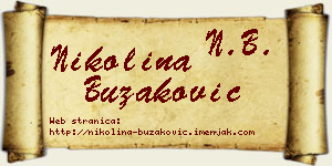 Nikolina Buzaković vizit kartica